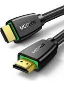 UGREEN 40410 HD118 HDMI Kablo 4K 18GB/s HDMI 2.0 Örgülü Görüntü ve Ses Aktarma Kablosu Siyah 2metre - 1