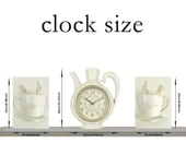 Mutfak Duvar Saati Beyaz Renk Gold Detaylı Dekoratif - 4