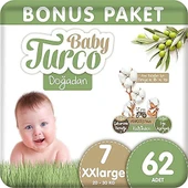 Baby Turco Doğadan Bonus Bebek Bezi 7 Numara Xxlarge 62 Adet - 1