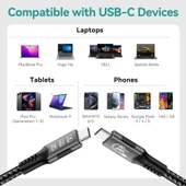 Plentiful Usb 4.0 Çift Taraflı Type-c 240W 40 GBPS 8k 60Hz  Data Aktarım ,Type-C Hızlı Şarj  1Mt - 3