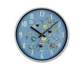 uzay temalı Duvar Saati  MAVİ RENK ÇOCUK SAATİ - 1