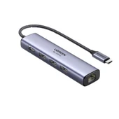 UGREEN 20934 CM475 5 in 1 Type-C to 3xUSB 3.0 4K 60Hz HDMI RJ45 1000Mbps Gigabit Ethernet Dönüştürüc - 1