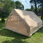 Yek Outdoor 420D Oxford 12 Kişilik 4 Mevsim Soba Çıkışlı Şişme Kamp Çadırı – Pompalı, 400x300x210 cm - 3