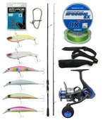 Yek Outdoor Spin Olta Seti Kendo Kenshi Pro 2.73m 12-45gr Olta Kamışı&Okuma Safina 3000A Olta Makinesi - 1