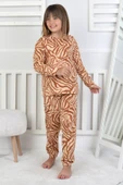 Kaplan Desenli Kız Çocuk Pijama Takımı thumbnail 7