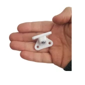 Açılı T Bağlantı Çektirme Beyaz Plastik Köşe Birleştirme Kelebek Bağlantı (20 Adet) thumbnail 5