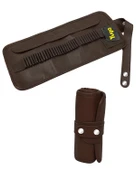 Yuga Suni Deri 36 Gözlü Rulo Kalemlik Kahverengi thumbnail 3