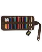 Yuga Suni Deri 36 Gözlü Rulo Kalemlik Kahverengi thumbnail 1