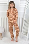 Kaplan Desenli Kız Çocuk Pijama Takımı thumbnail 2