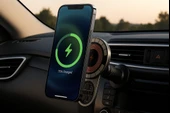15W Hızlı Şarj Destekli Manyetik Araç Telefon Tutucu, 1200g Güçlü Emiş Gücü , Akıllı Çipli 360 derece Döner Tasarım - 3