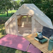 Yek Outdoor 420D Oxford 6 Kişilik 4 Mevsim Soba Çıkışlı Şişme Kamp Çadırı – Pompalı, 210x300x190 cm - 1