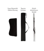 Yek Outdoor Portatif Alüminyum Katlanır Kamp Sadalyesi Siyah - 3