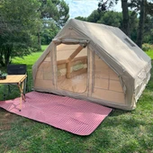 Yek Outdoor 420D Oxford 12 Kişilik 4 Mevsim Soba Çıkışlı Şişme Kamp Çadırı – Pompalı, 400x300x210 cm - 1