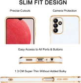 Samsung Galaxy A15 Kılıf Bark Silikon Kapak Beyaz thumbnail 3