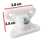 Açılı T Bağlantı Çektirme Beyaz Plastik Köşe Birleştirme Kelebek Bağlantı (12 Adet) thumbnail 2