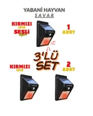 Domuz Kovucu Ayı Kovucu Işıklı Sesli Güneş Enerjili Sensörlü Solar Gece Gündüz Modlu 3'lü Karma Set - 1