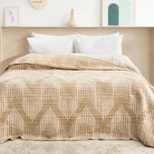 Schafer Home Bloom ÇK Battaniye 200x220 Cm 1 Parça-Bej - 1