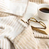 Schafer Home Bloom ÇK Battaniye 200x220 Cm 1 Parça-Bej - 3