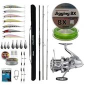 YekOutdoor Yüksek Performans Okuma Olta Seti Okuma Alijos Surf 435 cm 100+250 gr 3 Parça&Shimano Makina Ultegra 14000 XSE - 1