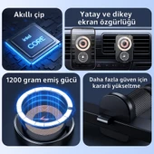 15W Hızlı Şarj Destekli Manyetik Araç Telefon Tutucu, 1200g Güçlü Emiş Gücü , Akıllı Çipli 360 derece Döner Tasarım - 5