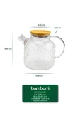 Bambum Juliet - Bambu Kapaklı Cam Demlik 1500ml thumbnail 4