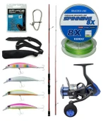 Yek Outdoor Spin Olta Seti Okuma Red Spin 279 cm 10-40 gr Spin Kamışı&Okuma Safina 3000A Olta Makinesi - 1