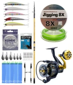 YekOutdoor Yüksek Performans Shimano Kamış Beastmaster FX Surf Tele 4,25m 200g 6pc&Okuma Salina 6000HA Olta Makinesi - 1