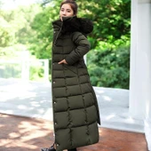 Tam Boy Kürklü Şişme Mont thumbnail 4