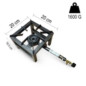 Yek Outdoor Yüksek Isılı Mini Kare Volkan Ocak 20x20cm - Yer Ocağı - 4