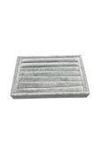 Süet Kumaş Gri Renk 22,5/14,5 Cm Sosis  Yüzük Standı - 4