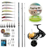 YekOutdoor Yüksek Performans Shimano Kamış Alivio Surf T 425 BX-G 4,25m 225g 3pc&Shimano Makina Socorro 6000 SW - 1