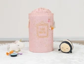 Baby Kullanımı Kolay Desenli Taşınabilir Torbalı Yuvarlak Sepet(pembe) Çamaşır Sepeti 04270 - 2