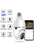 Wifi 360 Panoramik Ampul Kamera Güvenlik Kamerası Çift Wifi 360 Derece Gece Görüşlü - 2