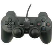 Çift Titreşimli Usb Kablolu Oyun Kolu Pc Uyumlu Vibration Gamepad - 1