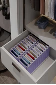 8 Bölmeli Dolap Ve Çekmece Içi Düzenleyici Akordiyon Organizer L-00517 (3 Adet) - 5