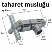 Artı Aç Kapa 4 Kollu Krom Çevirveli Taharet Musluğu - 2