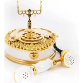 Nostaljik Polyester Telefon Müzik Ve Takı Mücevher Kutusu (beyaz) - 3