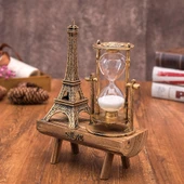 Eyfel Kulesi Paris Ahşap Kum Saati - 1