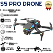 S5 Pro Akıllı Drone Katlanabilir ve 4K HD Kameralı Çift Lensli Yüksek Hızlı Çocuklar İçin uygun Drone thumbnail 1