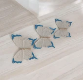 Dekoratif Üçlü Kelebek Duvar Süsü Ev Dekoru - 3