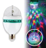 Renkli Led Döner Başlıklı Disko Topu Ampul Gece Lambası Disco Lamp - 1