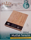 Dijital Lcd Mutfak Tartısı Terazisi 5kg Bambu Desenli - 4