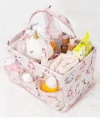 Baby Kullanımı Kolay Desenli Taşınabilir Bakım Çantası (pembe) - 1
