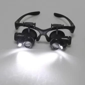 -gözlük Modeli 10x 15x 20x 25x Lens,2led Işıklı,büyüteç - 2