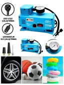 220 Volt-12 Volt 250 Psi Geniş Uygulama Yelpazesi Kompresör Lastik Hava Şişirme Oto Pompası - 1