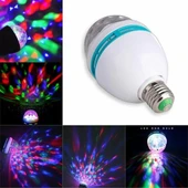 Renkli Led Döner Başlıklı Disko Topu Ampul Gece Lambası Disco Lamp - 3