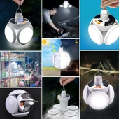 5 Led'li 3 Farklı Işık Modlu Açılıp Kapanabilir Led Kanatlı Güneş Enerjili Solar Aydınlatma Asılabilir Kamp Feneri - 4