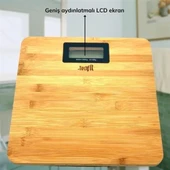 Techfit Bambu Banyo Baskülü Yüksek Hassasiyetli Darbelere Dijital Dayanıklı Terazi Tf 1065 M - 2
