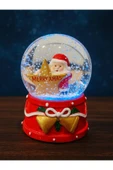 Yeni Yılın En Güzel Hediyesi 2026 Yılbaşı Temalı Yıldızlı Noel Baba Temalı Led Işıklı 9CM Kar Küresi - 1
