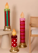 The Mia Dekoratif Led Işıklı Yılbaşı Mumu 25x25x97 cm thumbnail 4